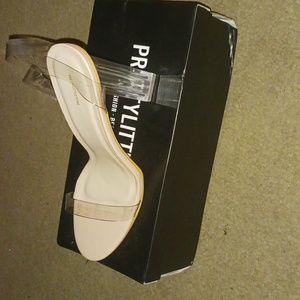 Clear heel size7 with tan base